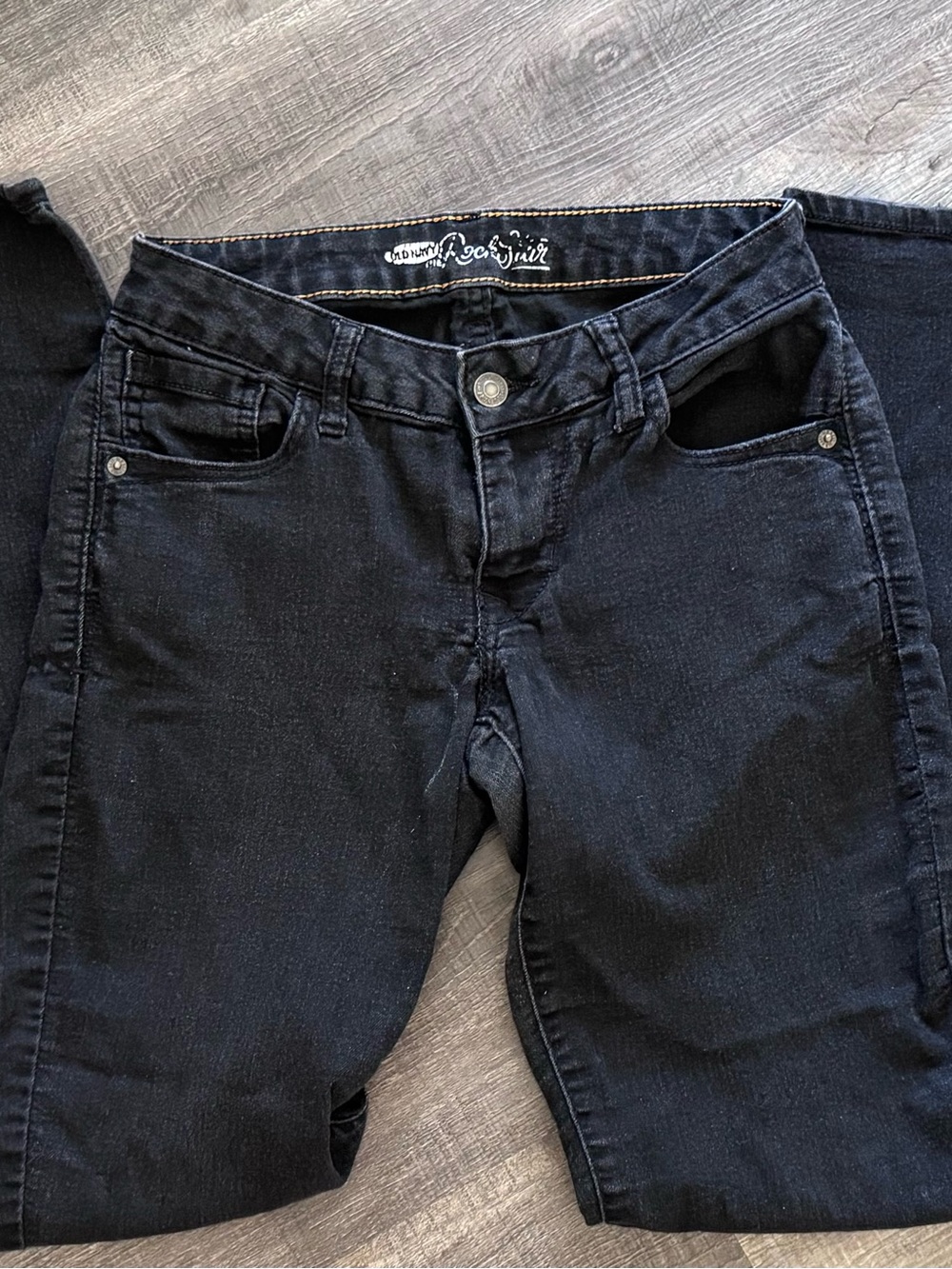 Old Navy Rockstar Skinny Jeans Size 6 Long – Black Stretch Denim